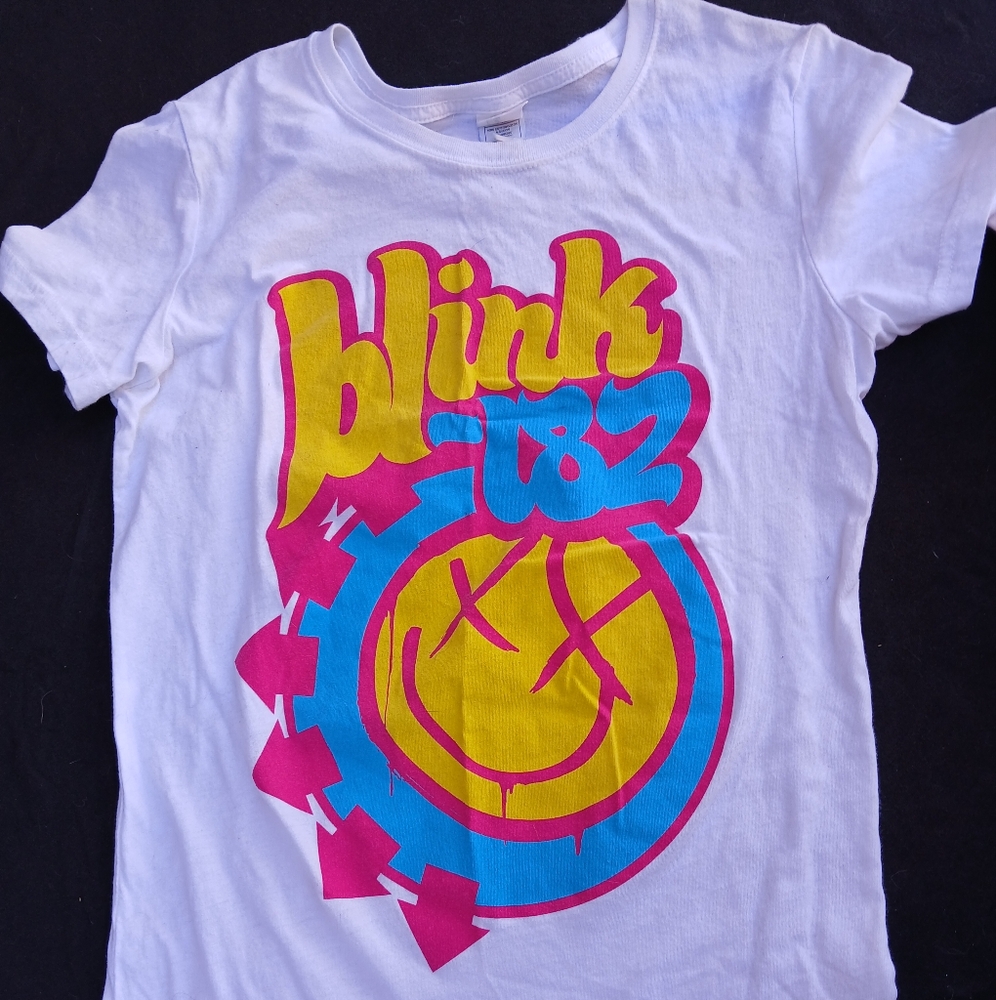 Kids Graphic Tee - White, Pink, Blue